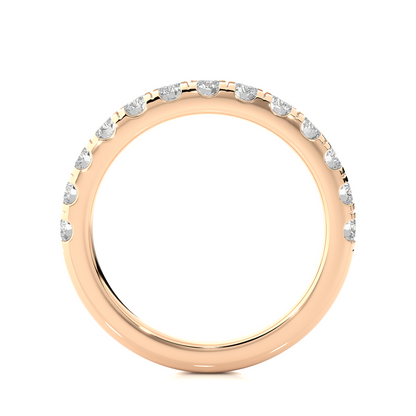 Elegant 14K Solid Gold Round Eternity Band With Sparkling Timeless Labgrown Diamond - HIGHCARAT DIAMONDS