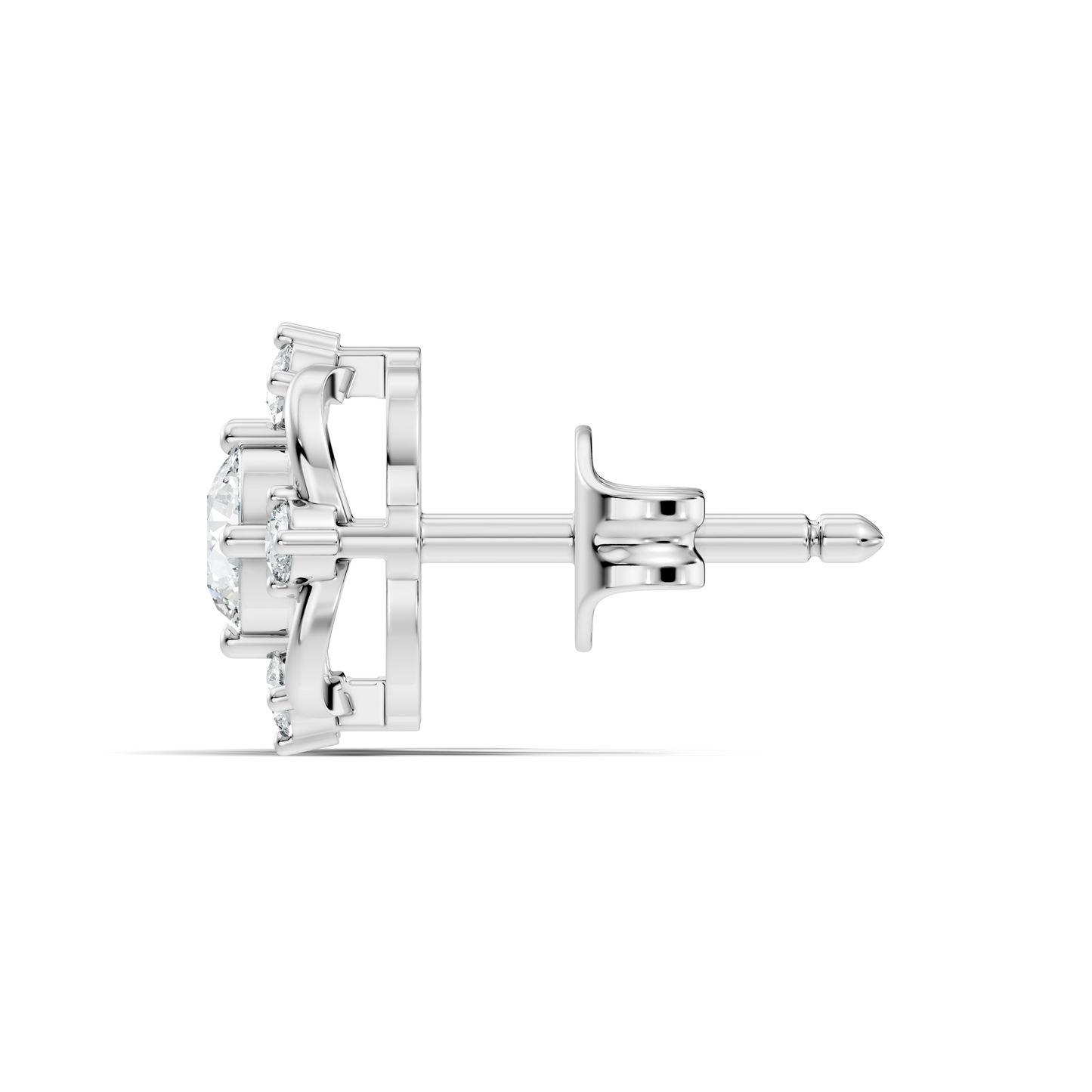 Elegant 14K Yellow Gold Round Cut Labgrown Diamond Stud Earrings For Weddings