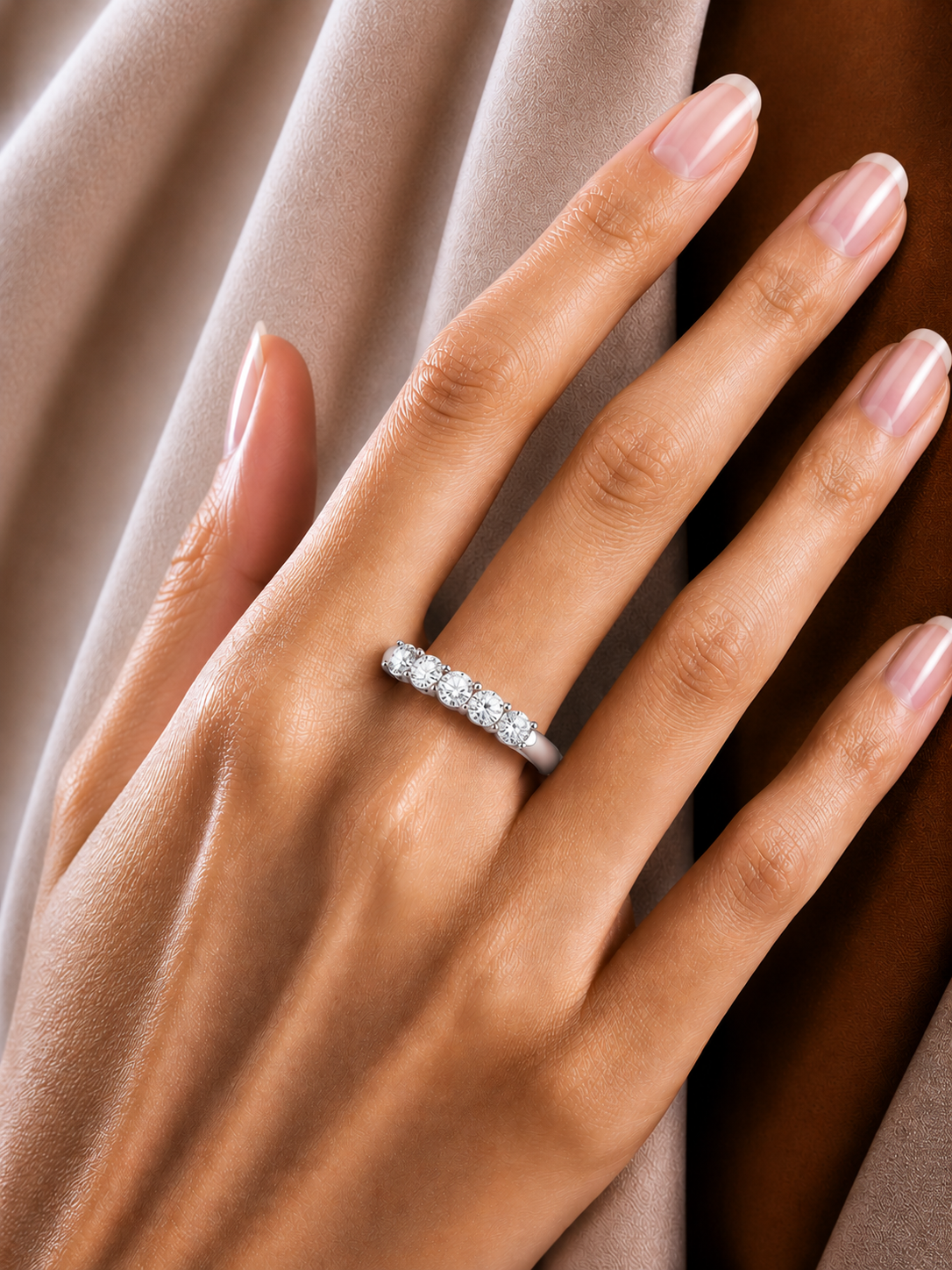 Elegant Eternity Band Ring 0.51 CT Labgrown Diamond Perfect Anniversary Gift For Her - HIGHCARAT DIAMONDS