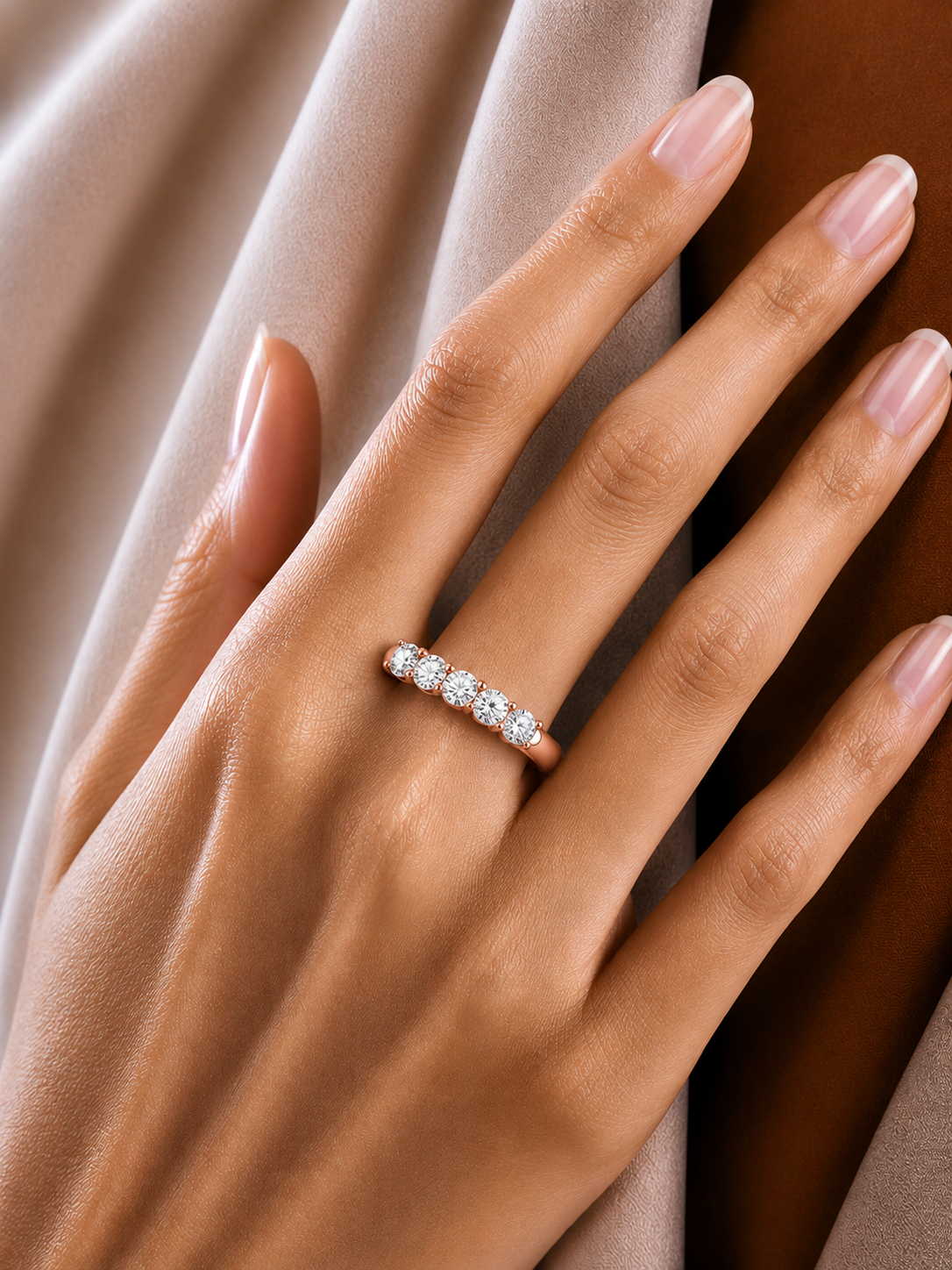 Elegant Eternity Band Ring 0.51 CT Labgrown Diamond Perfect Anniversary Gift For Her - HIGHCARAT DIAMONDS