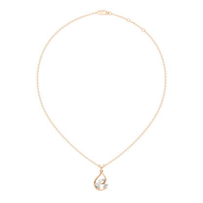 Elegant Pear Cut Lab-Grown Diamond Pendant Stunning Round Diamond Gift for Anniversary