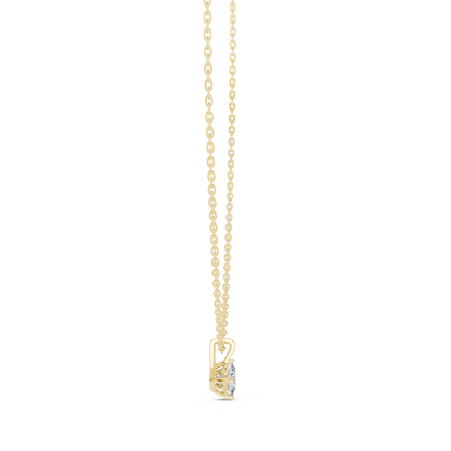 Elegant Princess Cut Labgrown Diamond Solitaire Pendant For Her In 18K Solid rose Gold