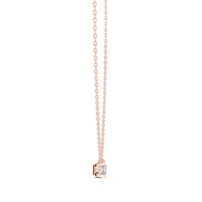 Elegant Princess Cut Solitaire Pendant 14K Gold Timeless Minimalist Jewelry For Women