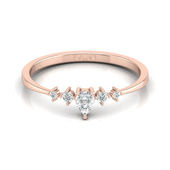 Elegant Round And Pear Shaped Diamond Band Ring Cute & Comfortable  Perfect Gift For Sister - HIGHCARAT DIAMONDS