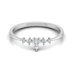 Elegant Round And Pear Shaped Diamond Band Ring Cute & Comfortable  Perfect Gift For Sister - HIGHCARAT DIAMONDS