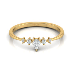 Elegant Round And Pear Shaped Diamond Band Ring Cute & Comfortable  Perfect Gift For Sister - HIGHCARAT DIAMONDS