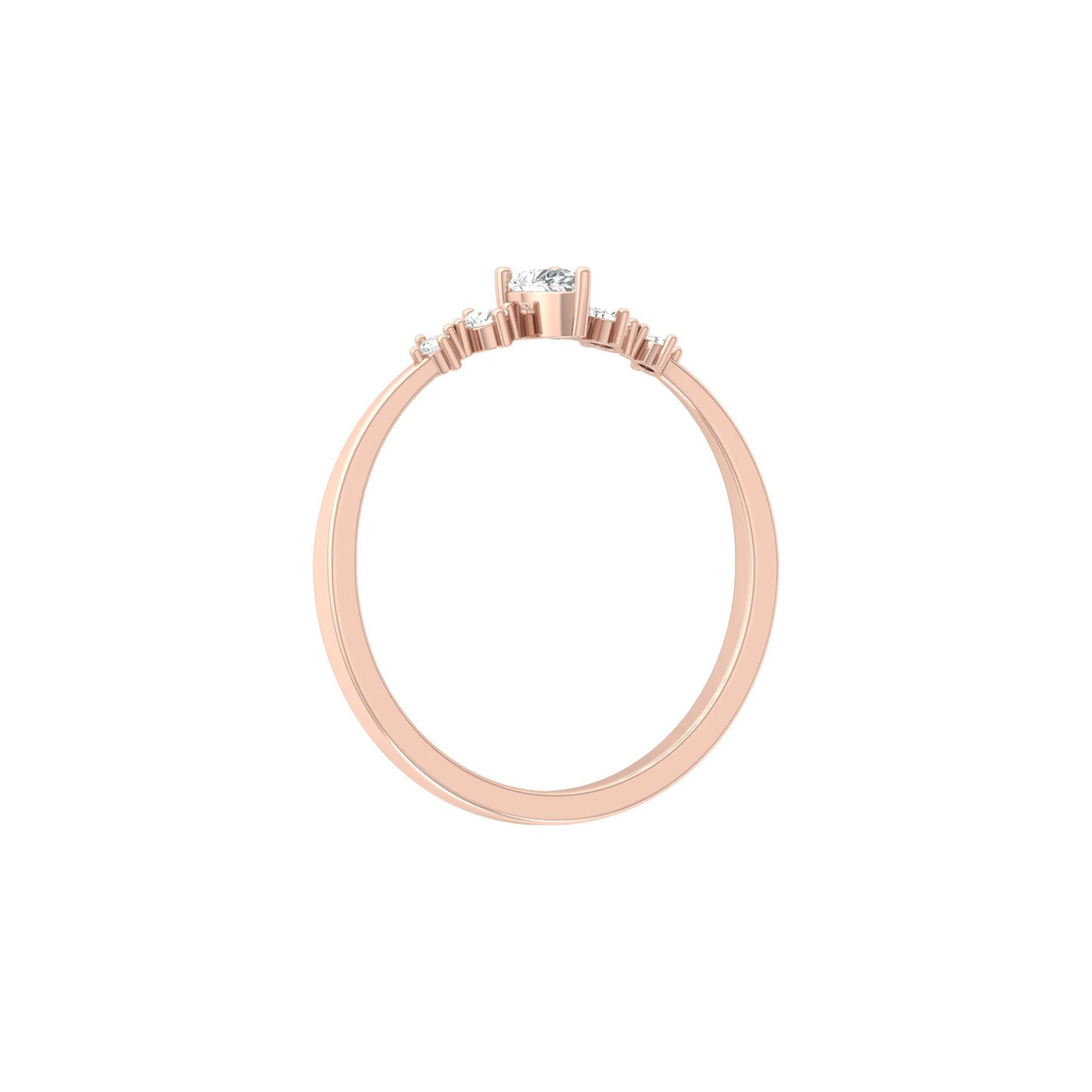 Elegant Round And Pear Shaped Diamond Band Ring Cute & Comfortable  Perfect Gift For Sister - HIGHCARAT DIAMONDS