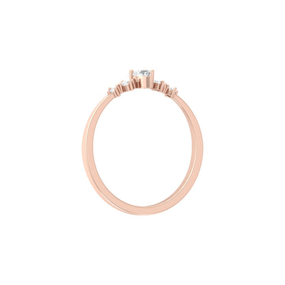 Elegant Round And Pear Shaped Diamond Band Ring Cute & Comfortable  Perfect Gift For Sister - HIGHCARAT DIAMONDS