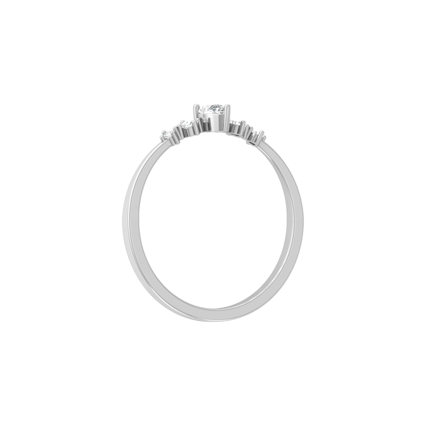 Elegant Round And Pear Shaped Diamond Band Ring Cute & Comfortable  Perfect Gift For Sister - HIGHCARAT DIAMONDS