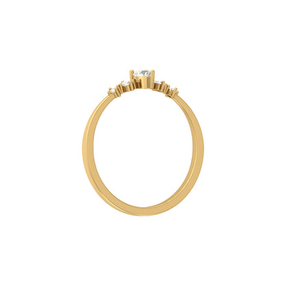 Elegant Round And Pear Shaped Diamond Band Ring Cute & Comfortable  Perfect Gift For Sister - HIGHCARAT DIAMONDS
