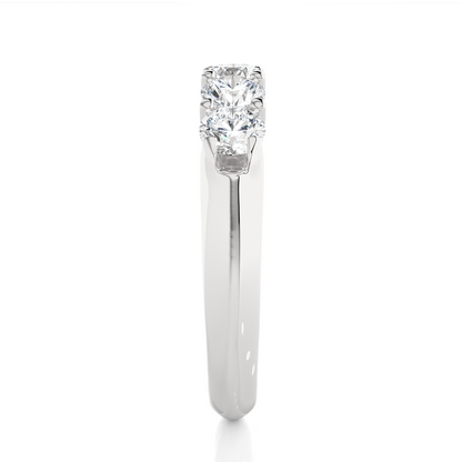Elegant Round Colorless Labgrown Diamond Half Eternity Wedding Band For Your Big Day Jewelry - HIGHCARAT DIAMONDS