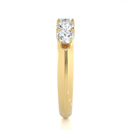 Elegant Round Colorless Labgrown Diamond Half Eternity Wedding Band For Your Big Day Jewelry - HIGHCARAT DIAMONDS