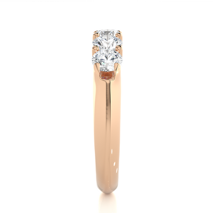 Elegant Round Colorless Labgrown Diamond Half Eternity Wedding Band For Your Big Day Jewelry - HIGHCARAT DIAMONDS