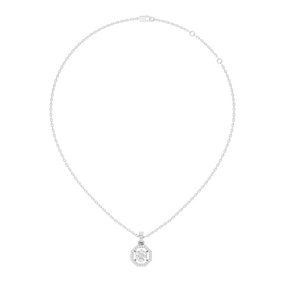 Elegant Round Cut Diamond Pendant In 14K Gold Affordable Gift for Women