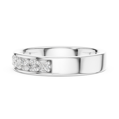 Elegant Round Cut Natural Diamond Art Deco Vintage Channel Set  Half Eternity Dainty Engagement Band - HIGHCARAT DIAMONDS