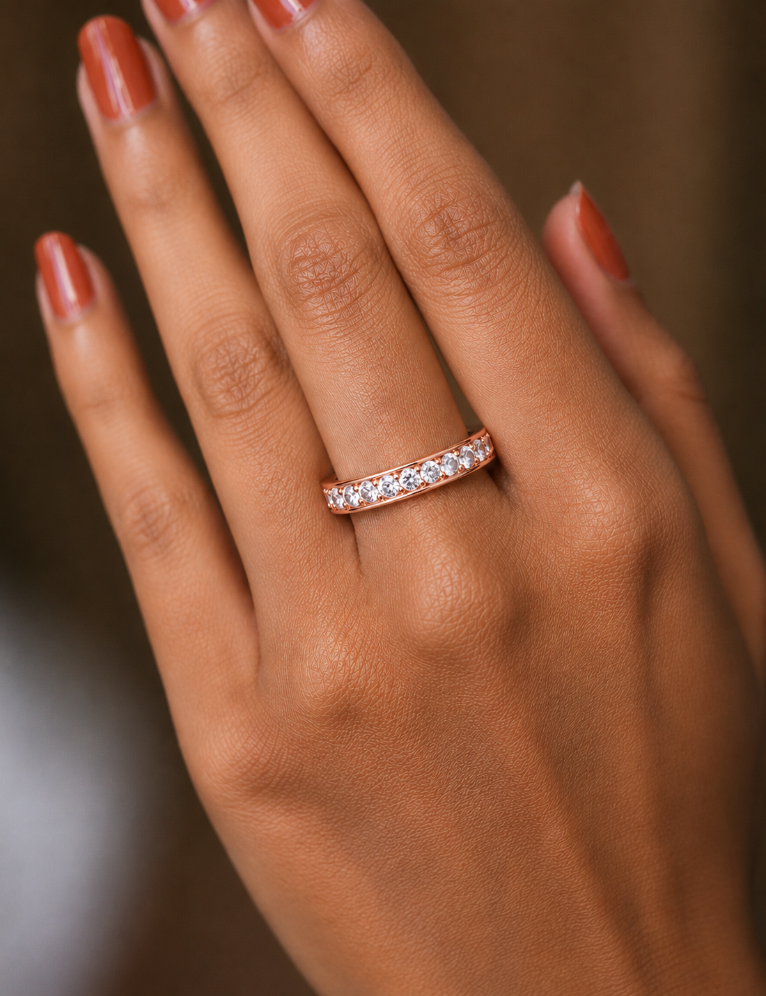 Elegant Round Cut Natural Diamond Art Deco Vintage Channel Set  Half Eternity Dainty Engagement Band - HIGHCARAT DIAMONDS