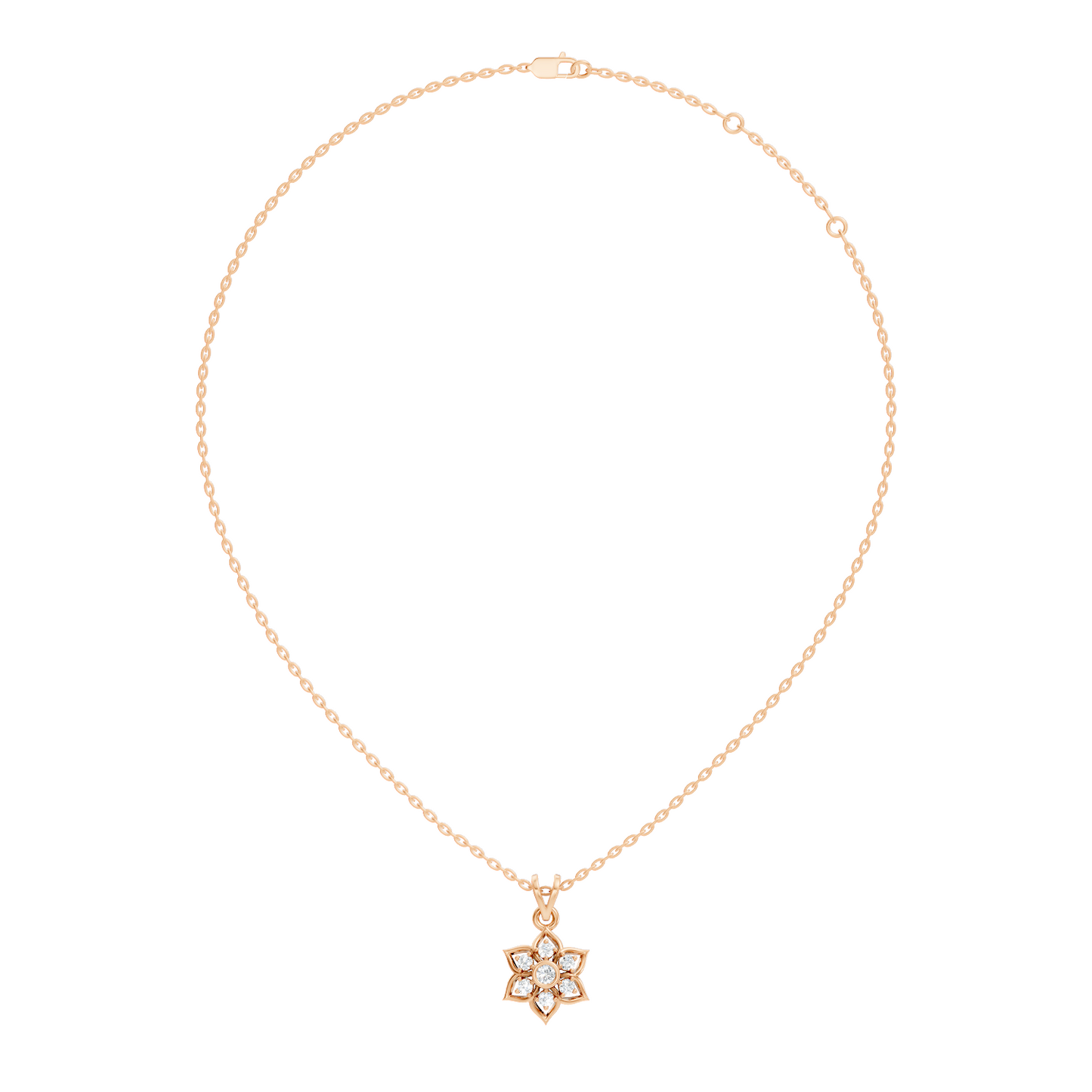 Elegant Round Diamond Pendant 0.27 CT Minimalist Jewelry In 18K Solid White Gold