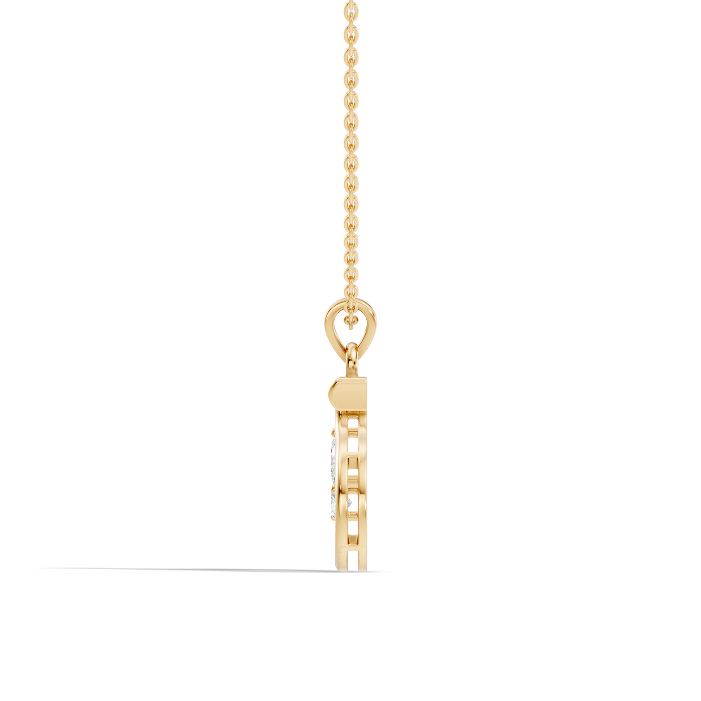 Elegant S Letter Diamond Pendant 0.36 Carat Unisex Jewelry In 14K Solid Yellow Gold