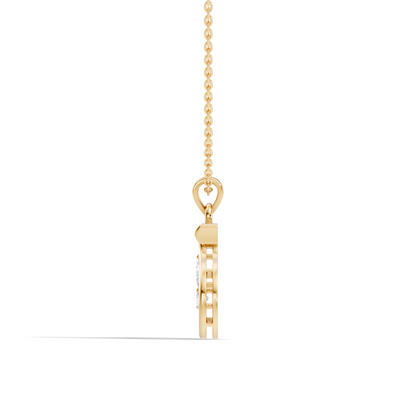 Elegant S Letter Diamond Pendant 0.36 Carat Unisex Jewelry In 14K Solid Yellow Gold