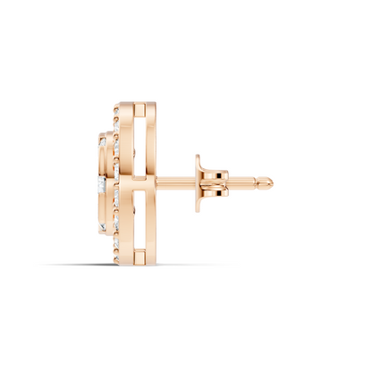 Elegant Tringle Diamond Stud 10k Solid Gold Wedding Wear Diamond Earrings For Her