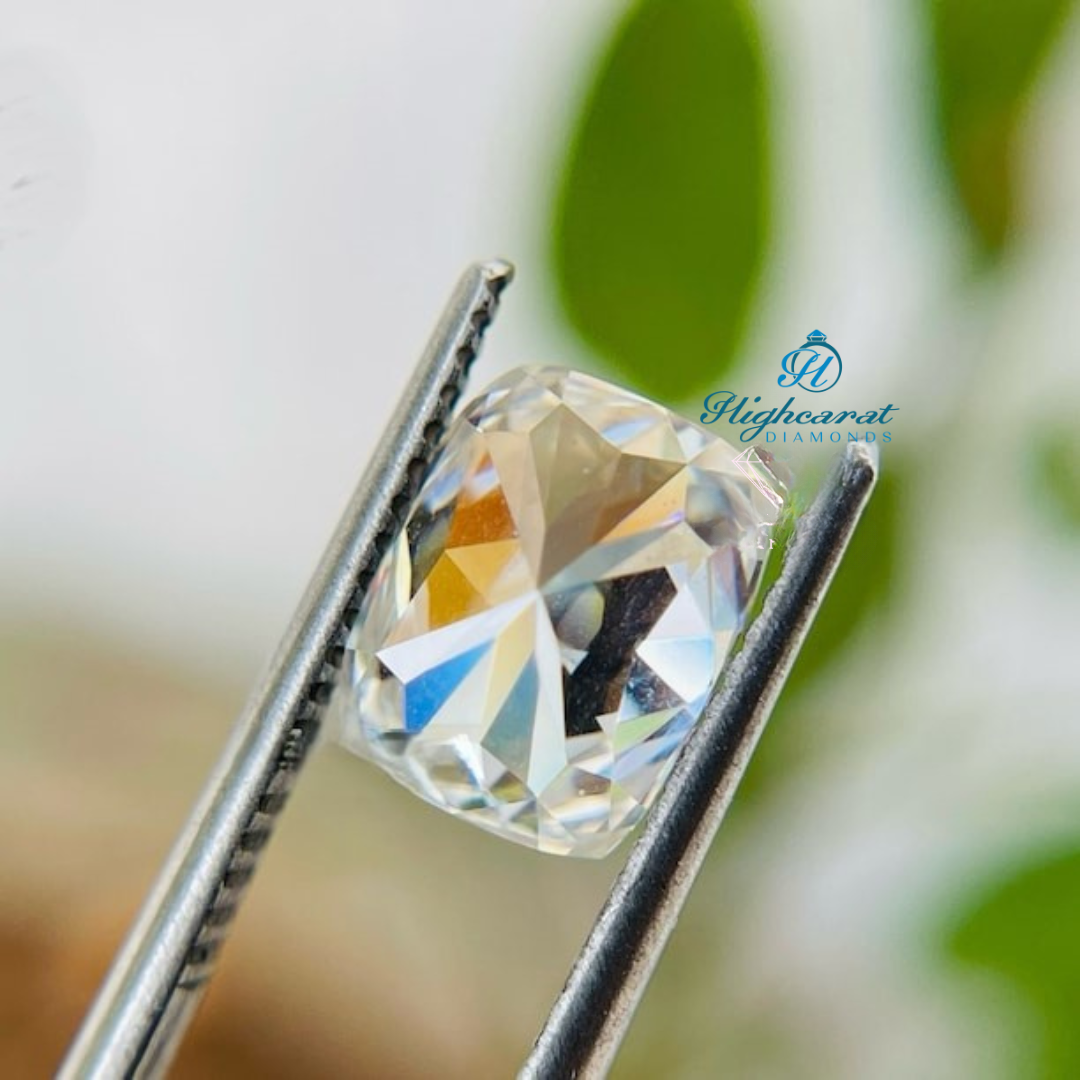 Certified elongated cushion cut lab grown diamond offering timeless beauty and sparkle
