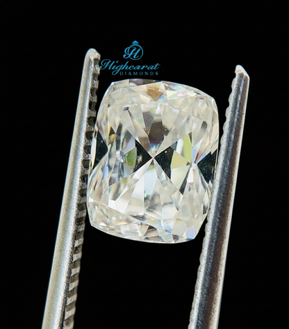 Elongated cushion cut lab grown diamond featuring soft rounded corners and exceptional brilliance