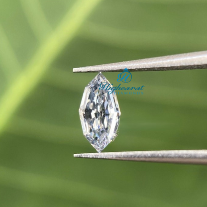 High Clarity Elongated Marquise Diamond with crisp facet lines and bright reflection