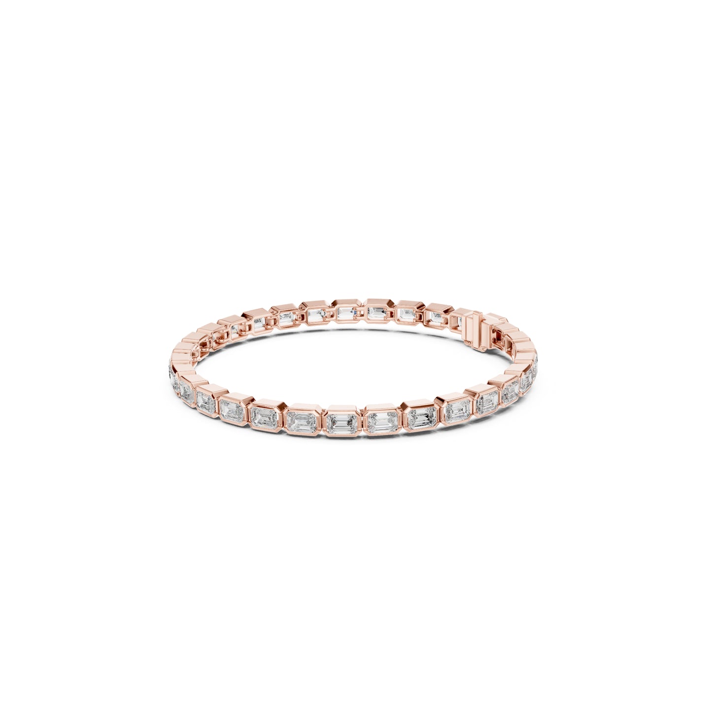 9.30Ct Emerald Cut Top Grade Diamond Elegant Minimalist Bezel Set Vintage Stunning Party Wear Bracelet  For Her - HIGHCARAT DIAMONDS