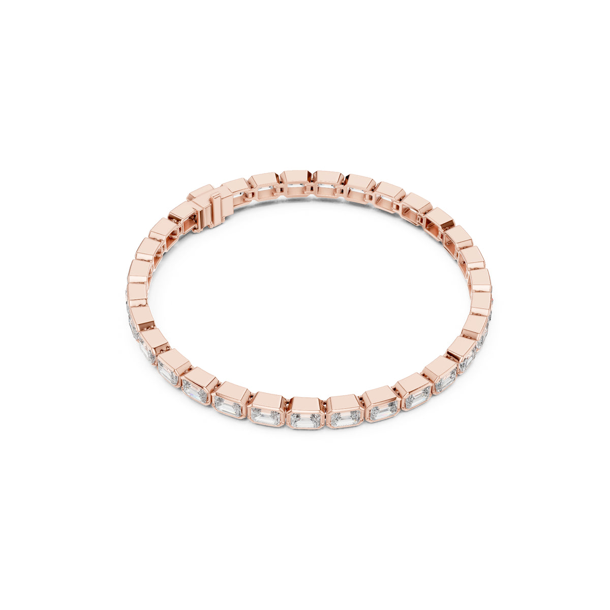 9.30Ct Emerald Cut Top Grade Diamond Elegant Minimalist Bezel Set Vintage Stunning Party Wear Bracelet  For Her - HIGHCARAT DIAMONDS