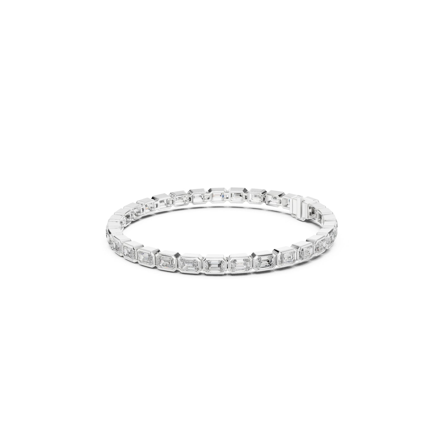 9.30Ct Emerald Cut Top Grade Diamond Elegant Minimalist Bezel Set Vintage Stunning Party Wear Bracelet  For Her - HIGHCARAT DIAMONDS