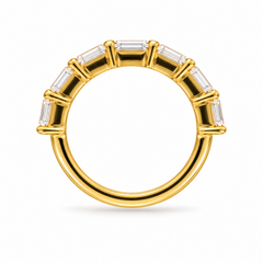 Emerald Cut Lab-Grown Diamond Half Eternity Band