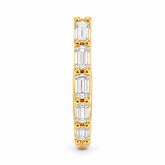 Emerald Cut Lab-Grown Diamond Half Eternity Band