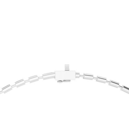 6.09 Ct Emerald Cut Lab grown Diamond 18k Solid Gold Stunning Fabulous Diamond Necklace For Her - HIGHCARAT DIAMONDS