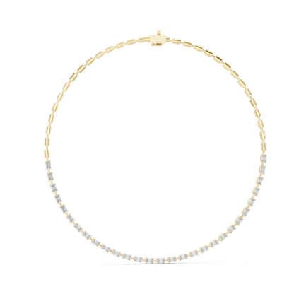 6.09 Ct Emerald Cut Lab grown Diamond 18k Solid Gold Stunning Fabulous Diamond Necklace For Her - HIGHCARAT DIAMONDS