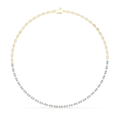 Emerald Cut Lab Grown Diamond Tennis Necklace - HIGHCARAT DIAMONDS
