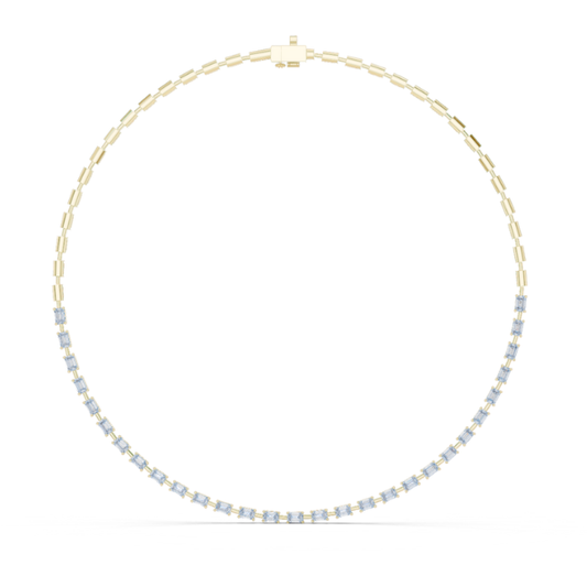 Emerald Cut Lab Grown Diamond Tennis Necklace - HIGHCARAT DIAMONDS