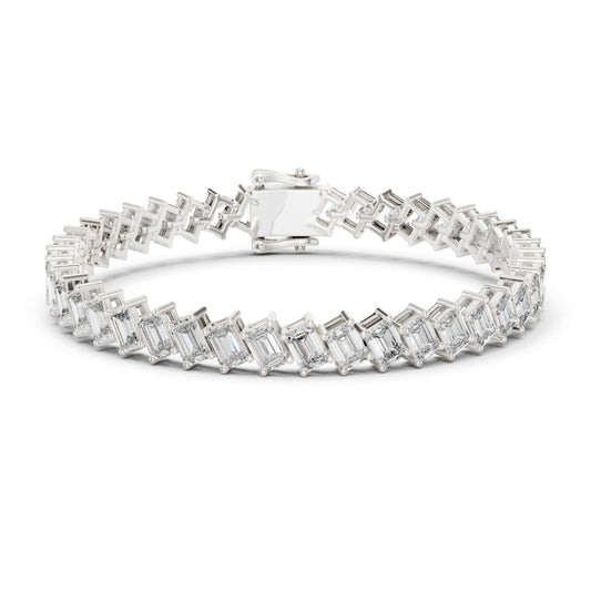 Vintage 14.7 Ct Round Cut White Colorless Diamond Prong Set Minimalist Stacking Party Wear Tennis Bracelets - HIGHCARAT DIAMONDS