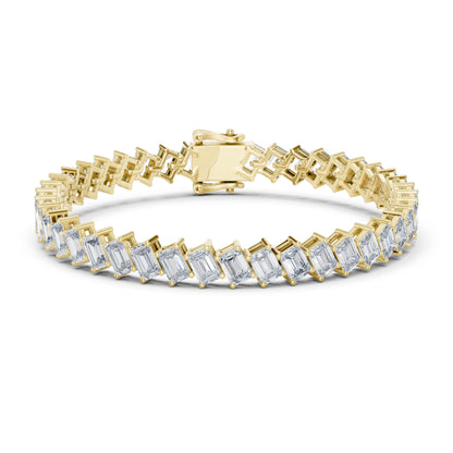 Vintage 14.7 Ct Round Cut White Colorless Diamond Prong Set Minimalist Stacking Party Wear Tennis Bracelets - HIGHCARAT DIAMONDS