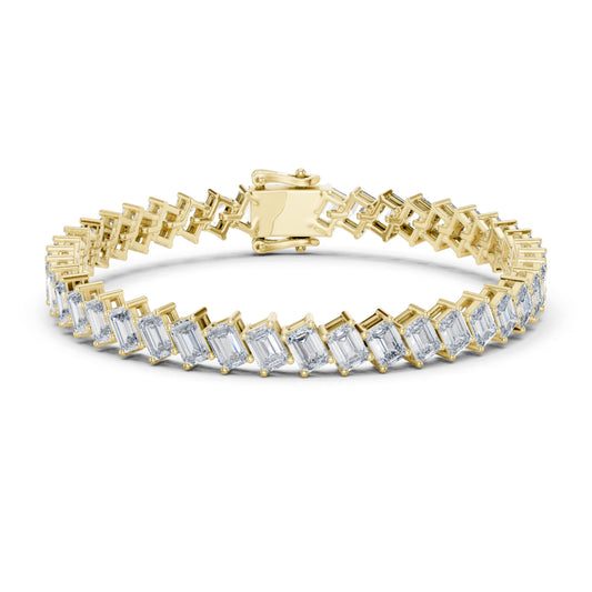 Vintage 14.7 Ct Round Cut White Colorless Diamond Prong Set Minimalist Stacking Party Wear Tennis Bracelets - HIGHCARAT DIAMONDS