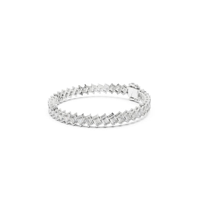 Vintage 14.7 Ct Round Cut White Colorless Diamond Prong Set Minimalist Stacking Party Wear Tennis Bracelets - HIGHCARAT DIAMONDS