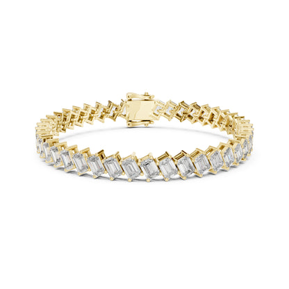 Vintage 14.7 Ct Round Cut White Colorless Diamond Prong Set Minimalist Stacking Party Wear Tennis Bracelets - HIGHCARAT DIAMONDS