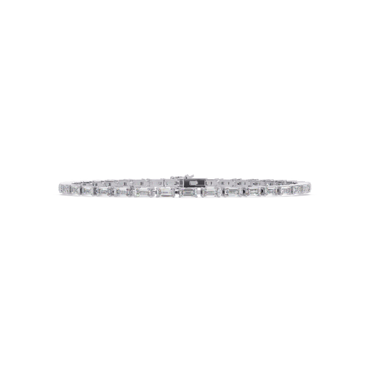 Emerald Cut Lab grown Diamond Tennis Bracelet - HIGHCARAT DIAMONDS