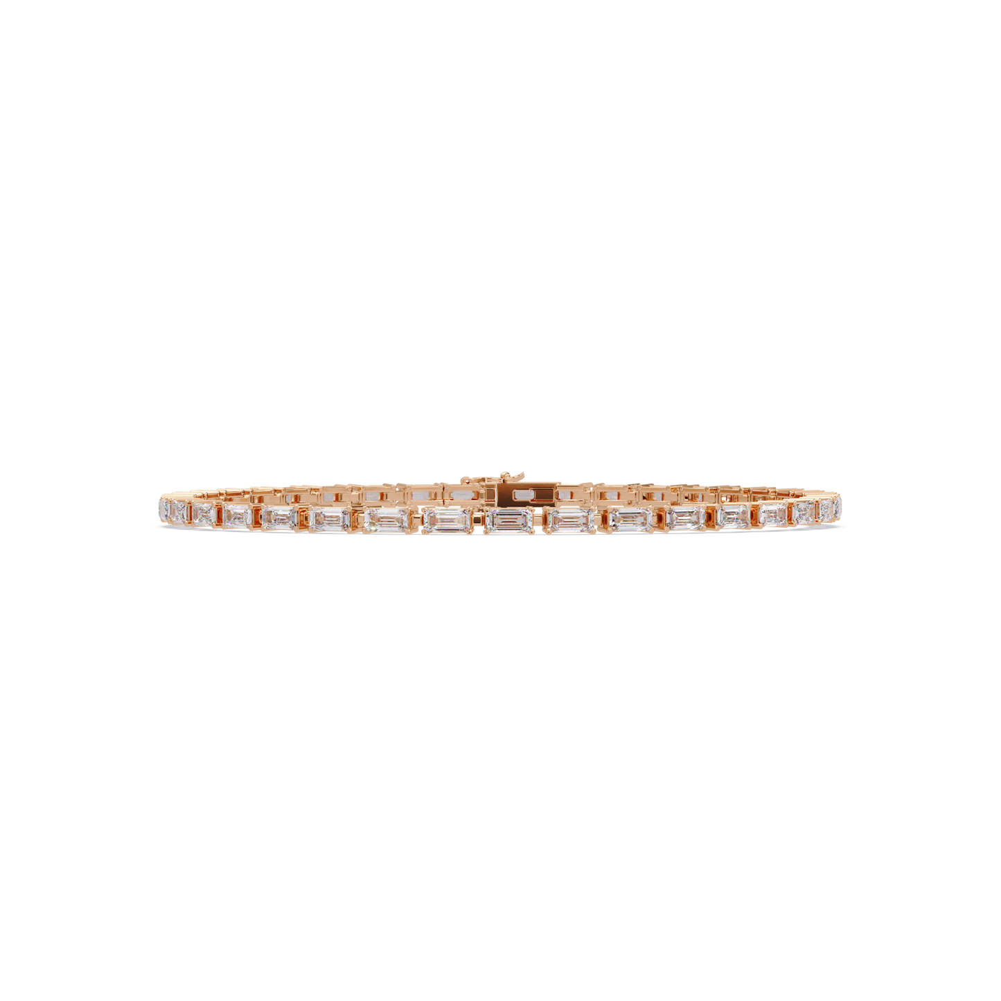 Emerald Cut Lab grown Diamond Tennis Bracelet - HIGHCARAT DIAMONDS