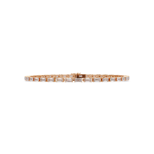 Emerald Cut Lab grown Diamond Tennis Bracelet - HIGHCARAT DIAMONDS