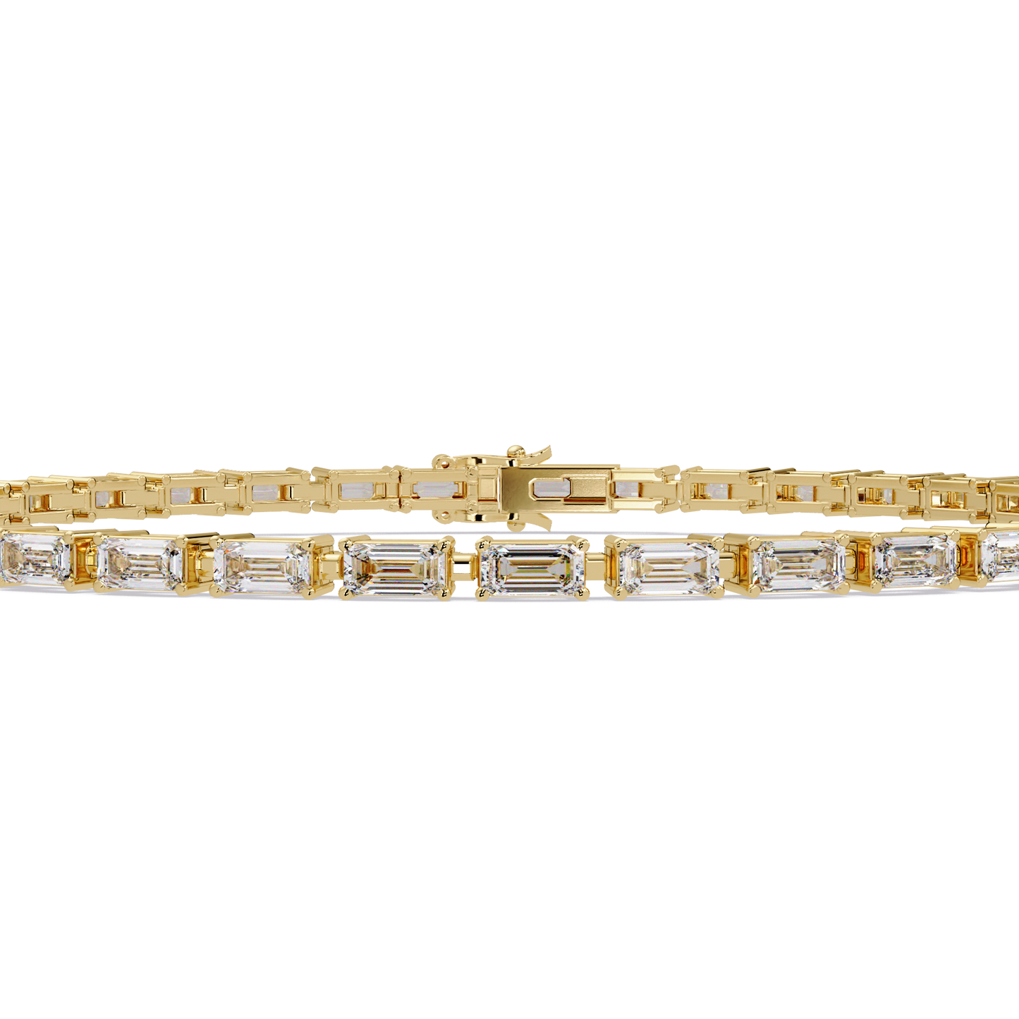 Emerald Cut Lab grown Diamond Tennis Bracelet - HIGHCARAT DIAMONDS