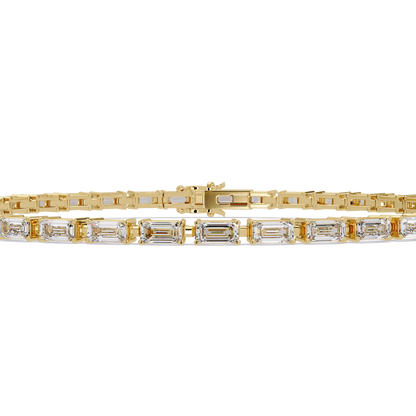 Emerald Cut Lab grown Diamond Tennis Bracelet - HIGHCARAT DIAMONDS