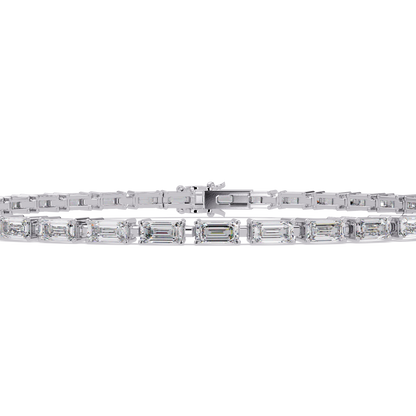Emerald Cut Lab grown Diamond Tennis Bracelet - HIGHCARAT DIAMONDS