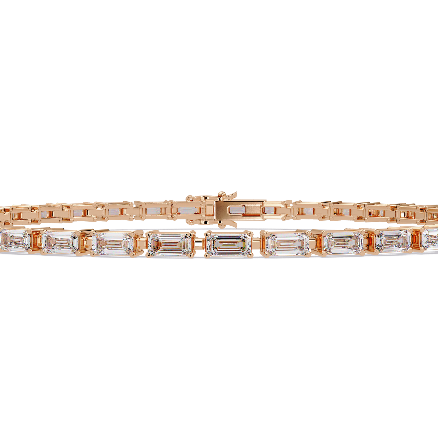 Emerald Cut Lab grown Diamond Tennis Bracelet - HIGHCARAT DIAMONDS