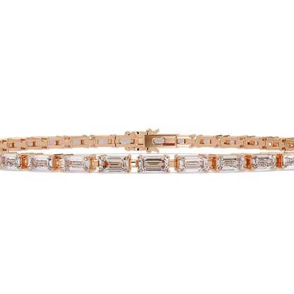 Emerald Cut Lab grown Diamond Tennis Bracelet - HIGHCARAT DIAMONDS