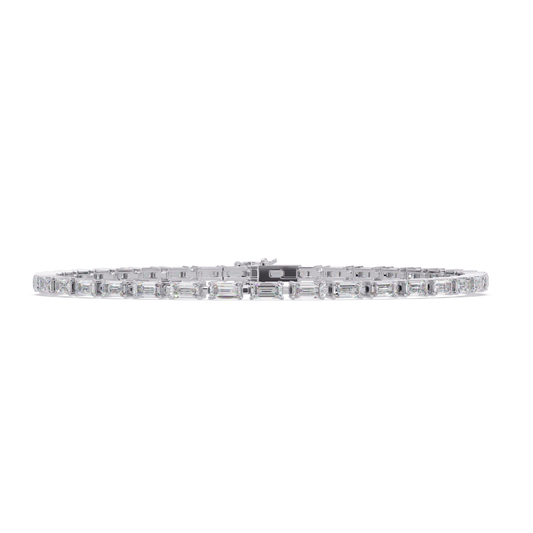 Emerald Cut Lab grown Diamond Tennis Bracelet - HIGHCARAT DIAMONDS
